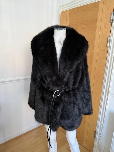 Zara fur coat with belt - coat,
