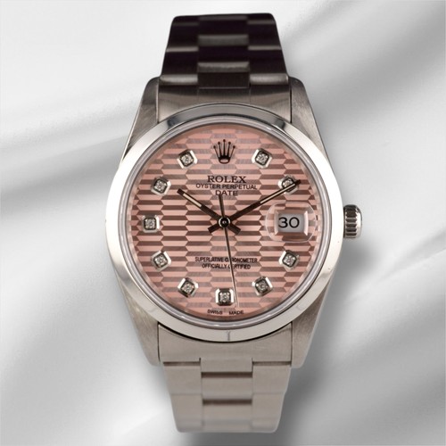 Rolex date 34mm ladies pink - rolex,