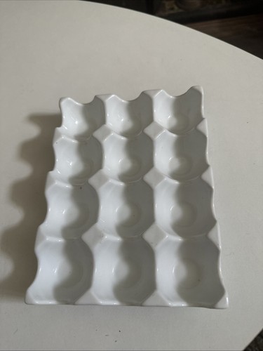 White ceramic egg - white,