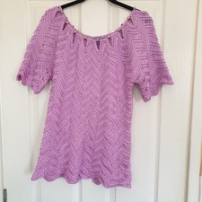 Mauve cabled unique top by