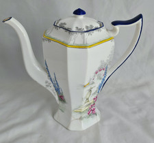 Shelley art deco period porcelain Coffee pot, Queen Anne shape