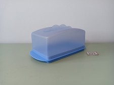 Tupperware Butter Dish Cheese Keeper Food Storage Blue Plastic #223