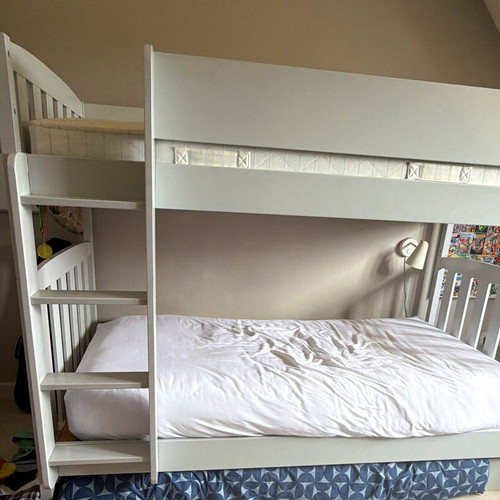 Grey wooden children single - wooden,
