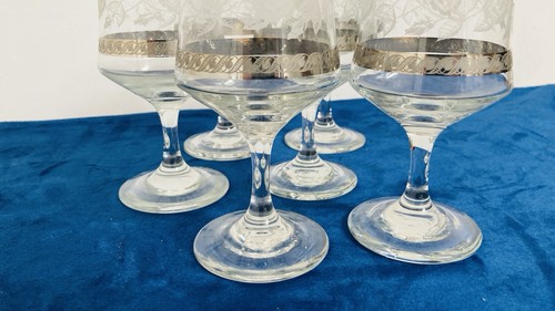 Vintage gilt wine glasses with - vintage,