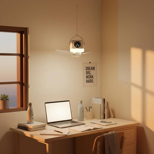 Mini ceiling fan with - with, light