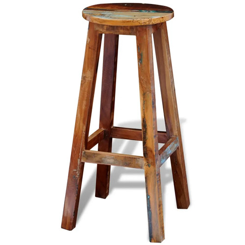 Bar stool solid reclaimed wood - bar,