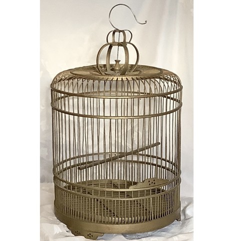 Vintage chinese bamboo bird - bamboo,