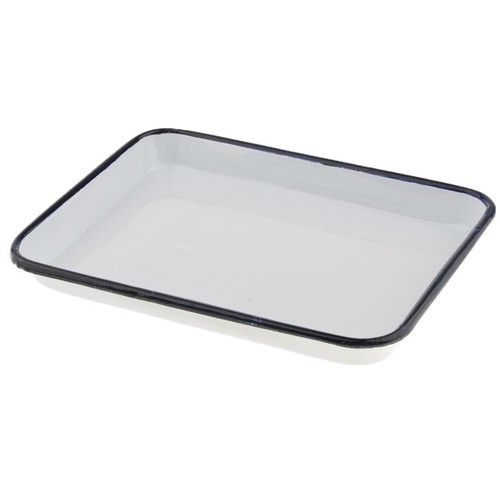 Enamel butcher tray - enamel, lab