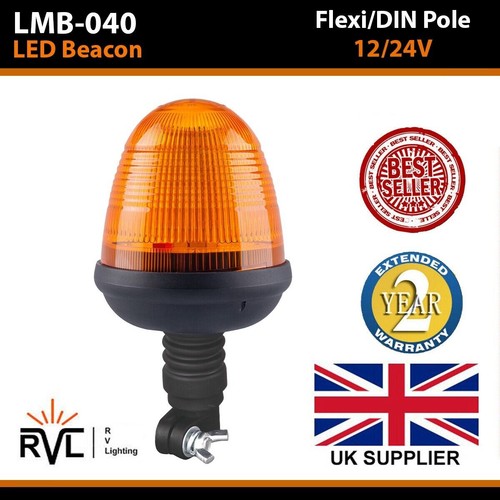 Flashing amber led beacon - amber,