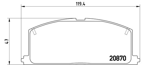 Fits brembo 011 brake - p, pad