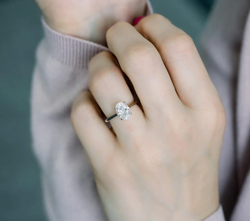 Diamond ring engagement gold - ring,