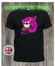 Cheshire Cat t shirt GLOW IN THE DARK 'We're All Mad Here' black Alice t shirt