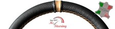 FITS CHRYSLER CONCORDE 93-98 PERF LEATHER STEERING WHEEL COVER BEIGE 2 STIT+BEIG
