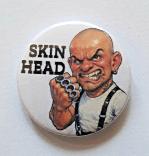 25mm badge skinhead with - 25mm,