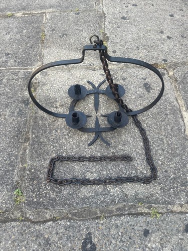 Antique wrought iron four - antique,