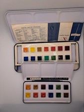 Vintage Reeves & Sons Limited Watercolour Paint Boxes No. 58 & No. 73 –  Rare