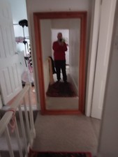 Wall mounted mirror with pine - mirror,