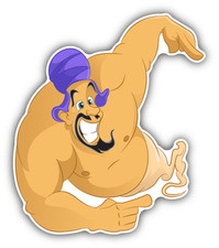 Genie Smile Cartoon Car Bumper
