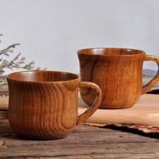 Natural Wooden Cup Wood Coffee Tea Beer Juice Milk Water Mug Wooden Coffee Cup
