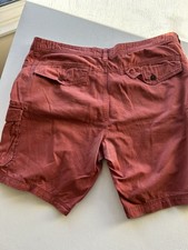 Mantaray Men's Red Cargo Shorts Size 42 Waist 100% Cotton Excellent Condition