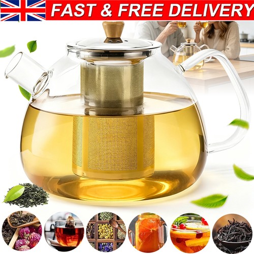 Clear glass teapot with - glass,