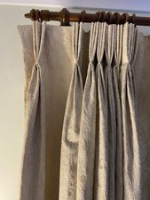 Curtains Vintage Gold Damask Pattern Triple Pleat Heavy Thick Lined 114 x 214cms