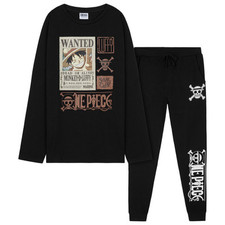 One Piece Kids Pyjama Set Long Sleeved Sweatshirt Top Pants Bottoms Nightwear