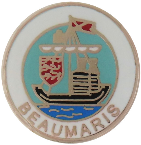 Beaumaris town small pin badge - town,