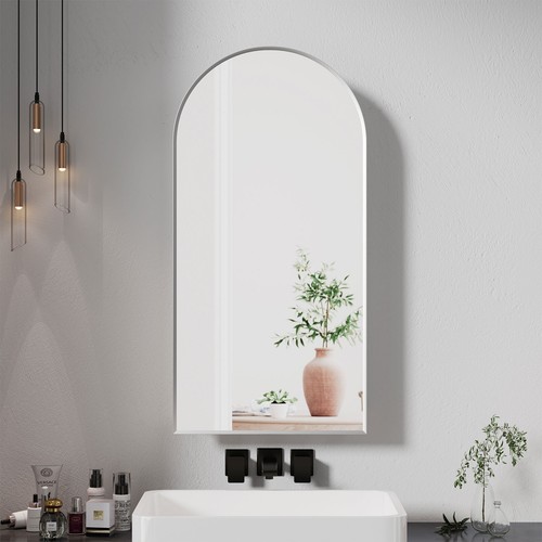 Arched bathroom mirror cabinet - mirror,