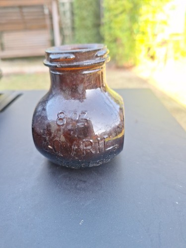 Vintage bovril jar glass - vintage,