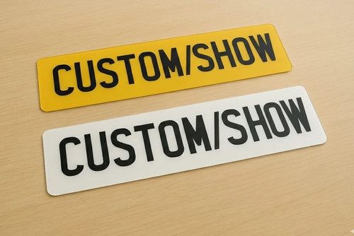 Show number plates front - show,