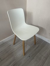 Vitra 719 HAL White / Wood Chair designed by Jasper Morrison X2. FREE DELIVERY