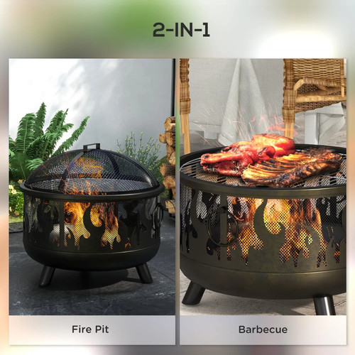 Large garden fire pit outdoor - fire,