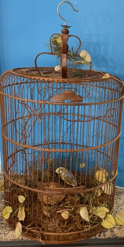 Vtg bird cage large - vtg, cage-large