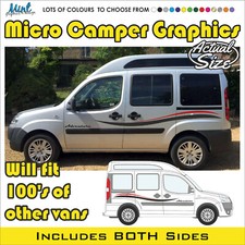 Fiat Doblo Micro CAMPER Mini van Motorhome GRAPHICS DECALS FREE P&P 030