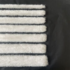 2Meter Faux Rabbit Fur White Strips Ribbon Edge Trim Sewing Clothing Cuffs Craft