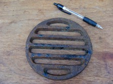 VINTAGE 6 INCH ROUND CAST IRON DRAIN COVER GRILL