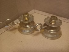 Vintage Pair Of Brass Wee Willie Winkies. Candle Holders.