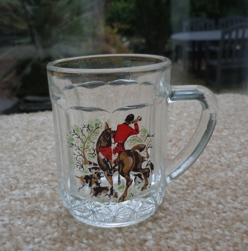 Vintage fox hunting miniature - fox,