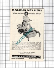 Bolens Lawn Keeper Rolfe's Mini-Tractors Ltd Romsey Hampshire -1967 Small Advert