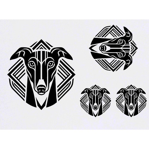 Art deco greyhound - 4, x