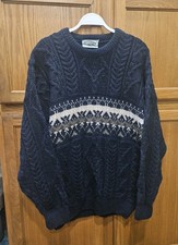 Celtic Cable Knit Sweater Wool