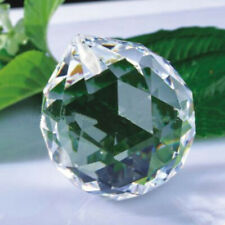 Feng Shui Hanging Crystal Glass Clear Ball 50mm Sphere Prism Faceted Sun Catcher