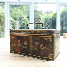 Antique Wed J Bekkers & Zoon Dordrecht Holland Lithograph Lockable Tin 
