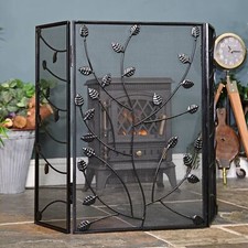 Black Three Fold Fire Guard