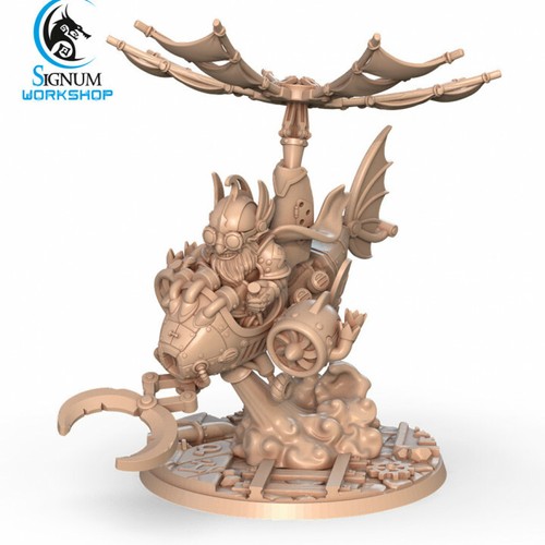 Dwarf gnome gyrocopter - gnome,