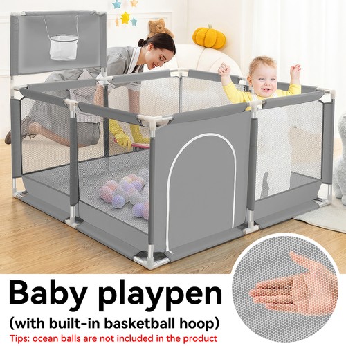 Baby playpen with hoop - playpen, square