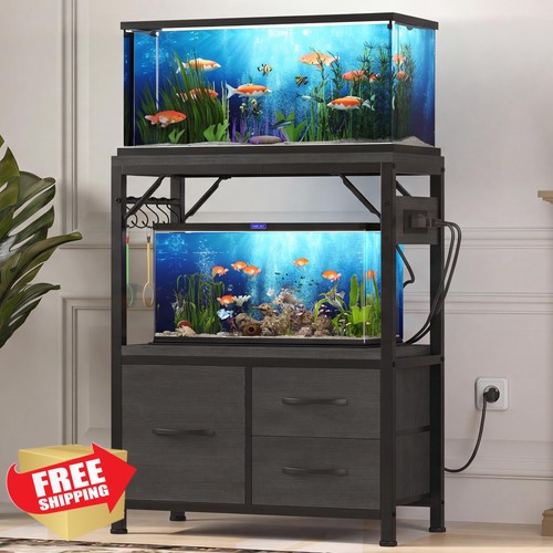 Heybly fish tank stand black - fish,