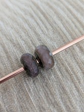 Trollbeads set of two agate beads Trollbeads Day ooak beads 