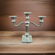 Vintage Silver Plated 3 Branch